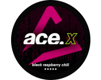 SNUS nicotine pouches <br> ACE X <br> Black Raspberry Chili