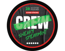 SNUS Nikotiinipadjad <br> CREW  <br> Sneaky Spearmint Hyper Strong