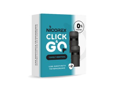 Nicorex Click & GO kapslid 2pakk (topeltmentool)