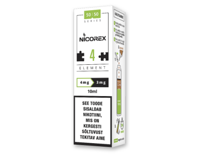 E-liquid  NICOREX ELEMENT  50VG/50PG  4mg -> 3mg