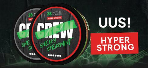 CREW Hyper Strong nikotiinipadjad – 45 mg/g ja 28 patja karbis