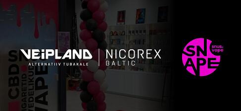 Nicorex Baltic laiendab tegevust: portfelli lisandub neli SNUSVAPE kauplust
