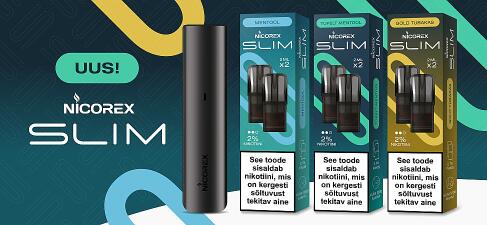 Nicorex SLIM kapselseade – korduvkasutatav alternatiiv ühekordsele e-sigaretile