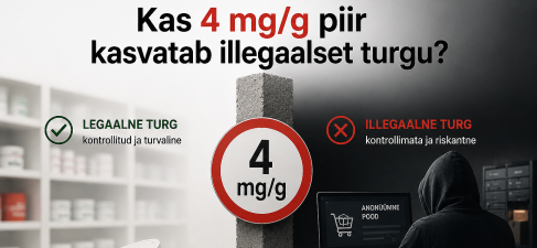 Nikotiinipatjade 4 mg/g piir võib kasvatada illegaalset turgu, mitte seda vähendada